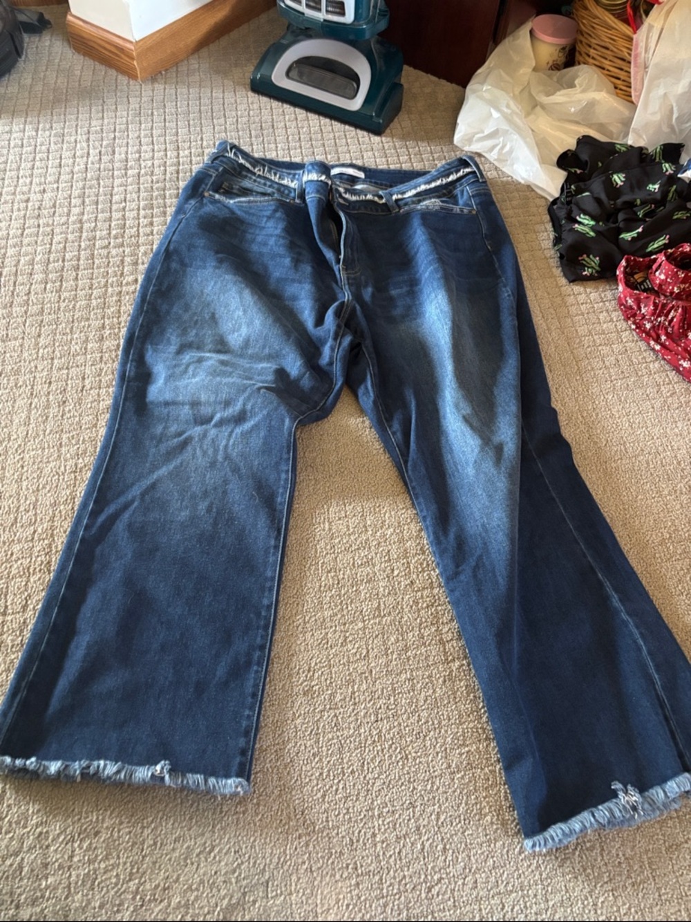 KanCan Dark Blue Wide Leg  Jeans